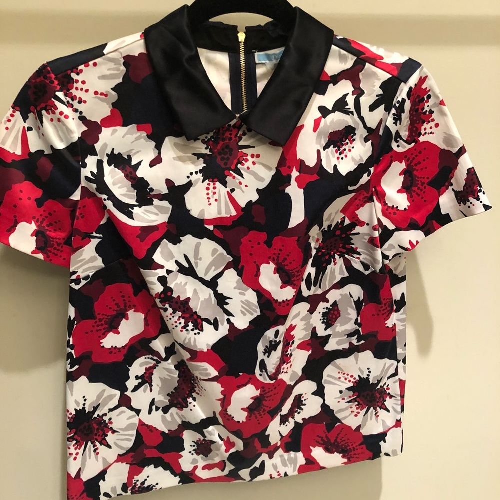 Draper James floral silk top